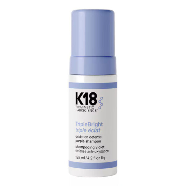 K18 Biomimetic Hairscience TripleBright Oxidation Defense Purple Shampoo Foam