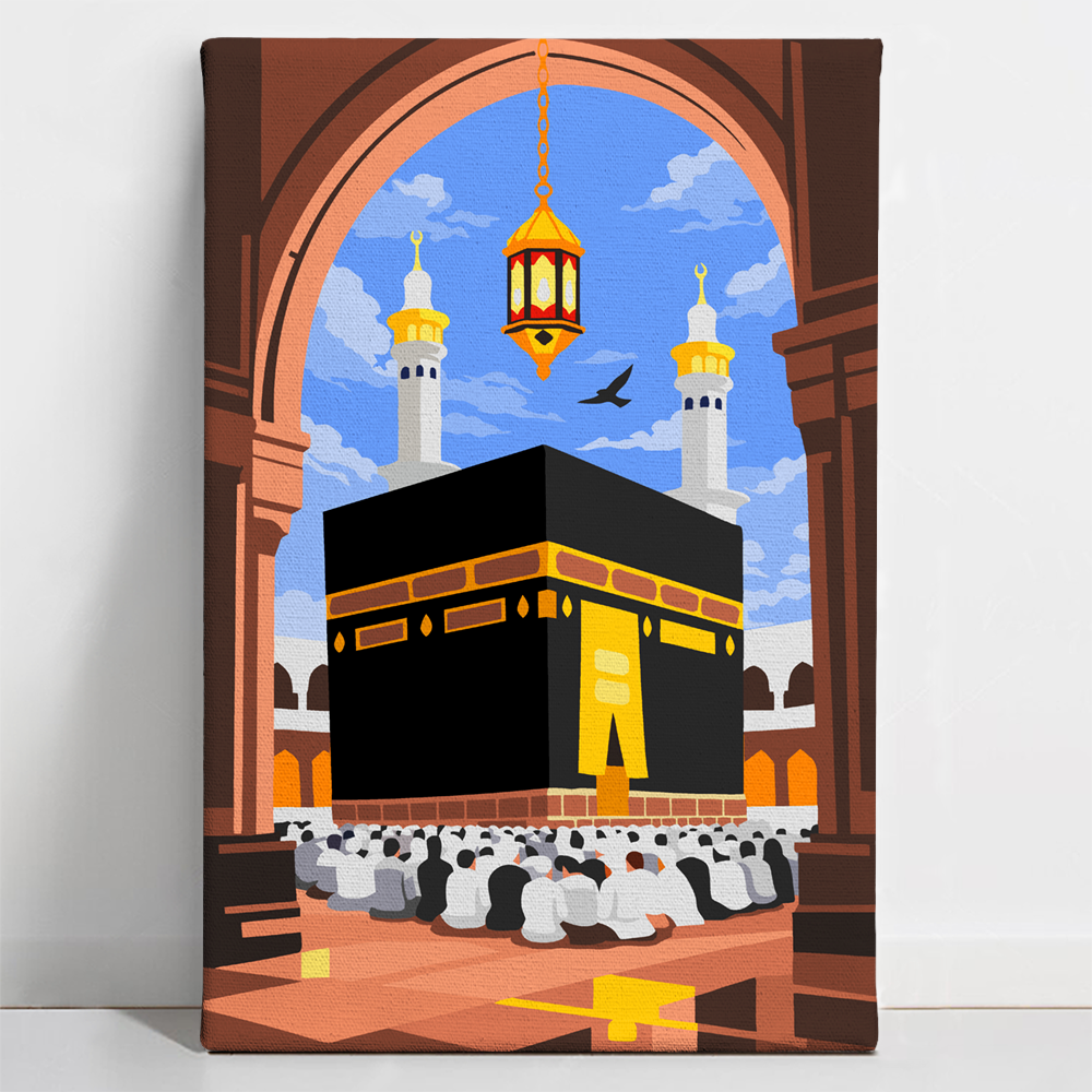 kaaba-maindisplay Holy Kaaba of Mecca - Paint By Numbers Kit