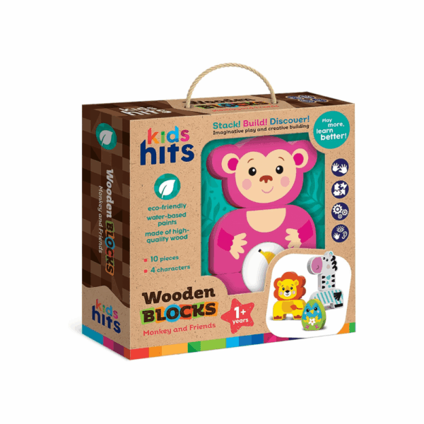 Wooden Blocks Monkey and Friends