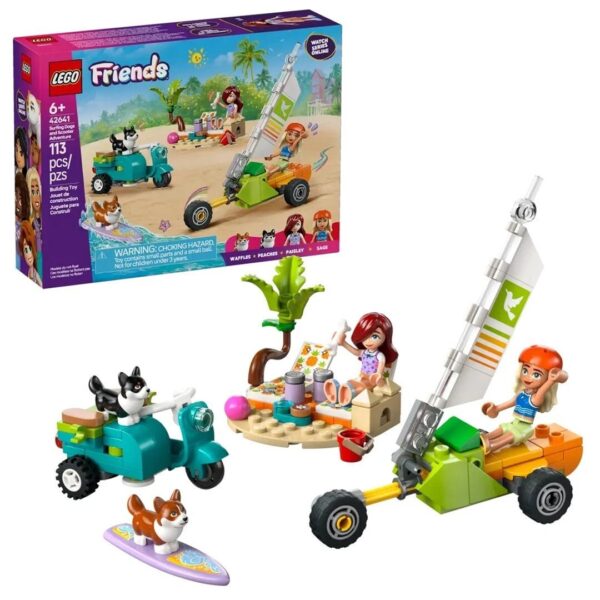 Friends surfing dogs and scooter adventure