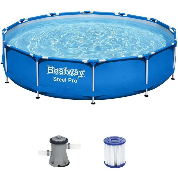 Pro Round Swimming Pool 366 x 76 cm, Filter Pump Included