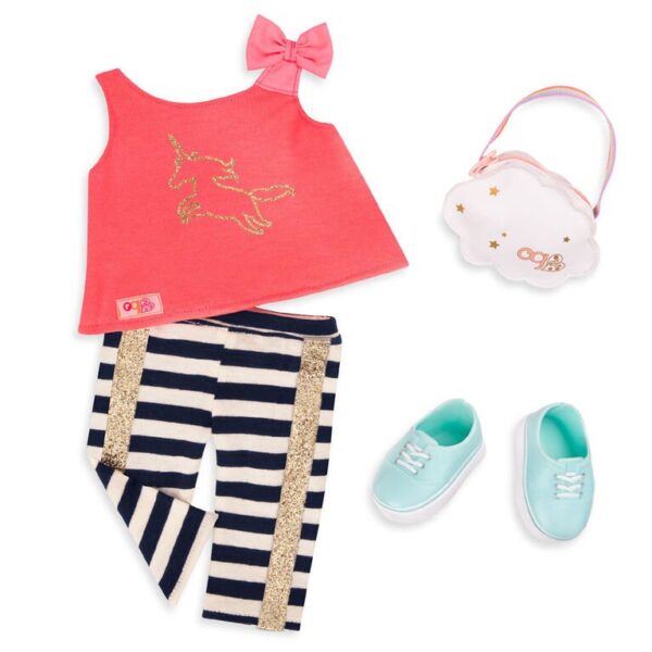 Wish Come True, Unicorn Outfit For 18-Inch Dolls