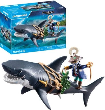 Giant Shark with Pirate