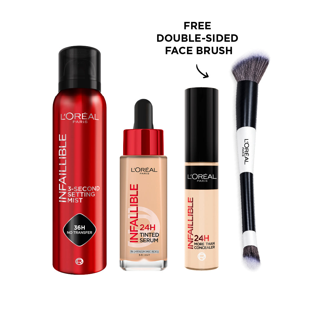 sArtboard2copy4-100_jpg L’Oreal Paris Infallible 24H Tinted Serum + More Than Concealer + 3-Second Setting Mist + Free Double-Sided Face Brush