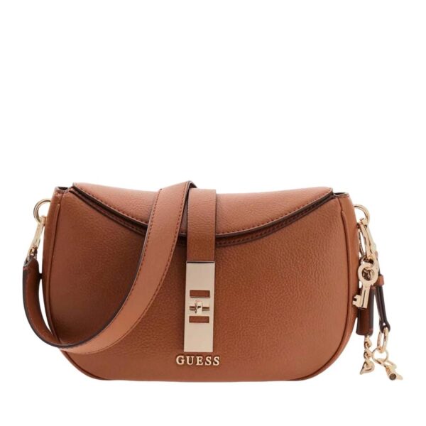 Guess - Brown Brooke Charm Shoulder Bag