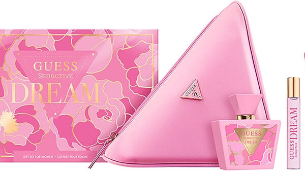 GUESS SEDUCTIVE DREAM KIT OF 3 PIECES + MAKEUP PINK BAG