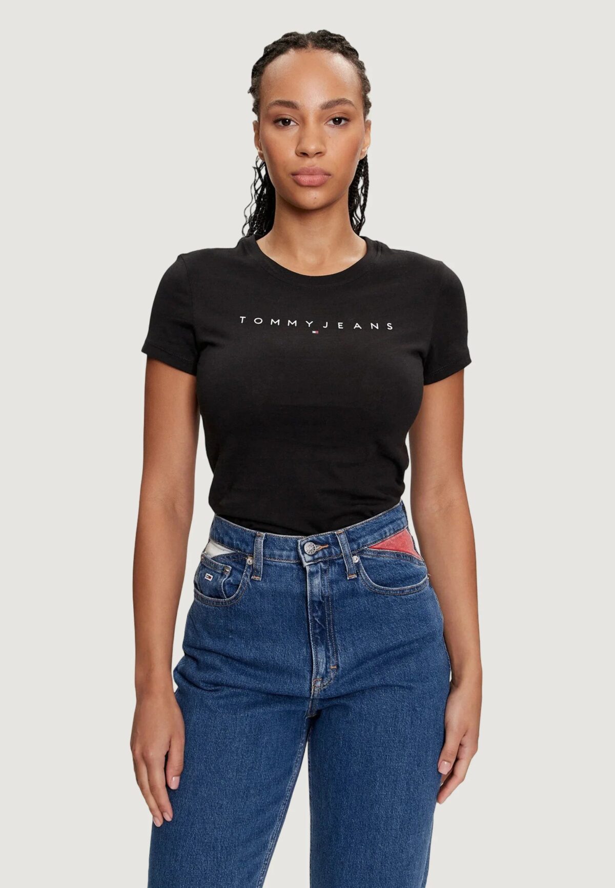 t-shirt-maniche-corte-tommy-hilfiger-jeans-black-white-tjw-linear-tee-dw0dw18398-1771591752-_281_29 Tommy Hilfiger - Black Slim Fit T-Shirt