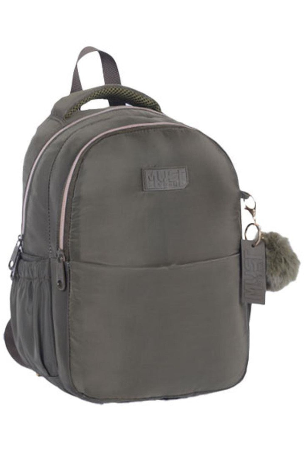 tsanta_plaths_must_team_27x12x37_1_kentrikh_thhkh_xaki_586534 Backpack Must Team Monochrome Mini Khaki 1 Main Compartment