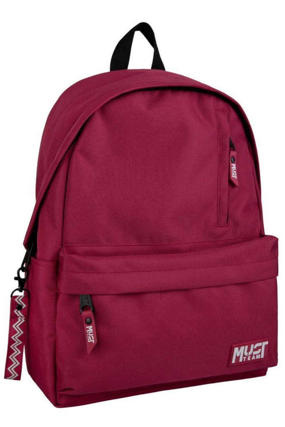 Backpack Must Team Monochrome Classic Burgundy with Grey 1 Main Compartment