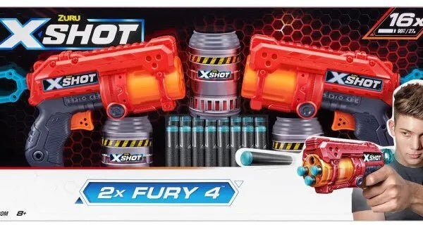 Fury 4 Dart Blasters 2-Pack
