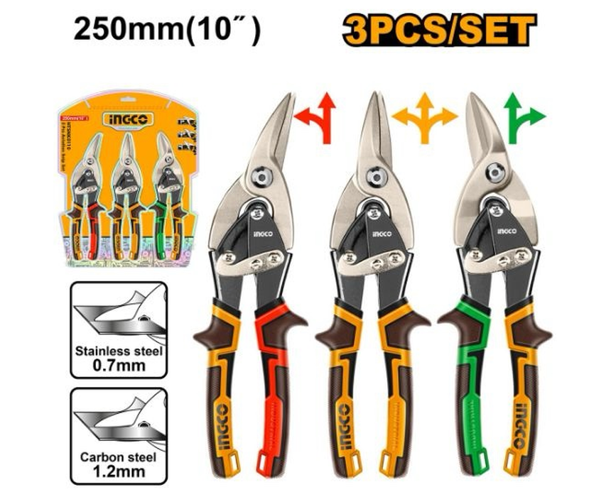 01_aviation_snip_set_3pcs_250mm Aviation Snip Set INGCO - Image 1