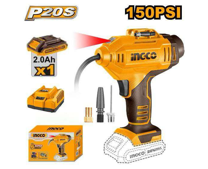 02_cordless_auto_air_compressor Cordless Air Compressor INGCO - Image 1