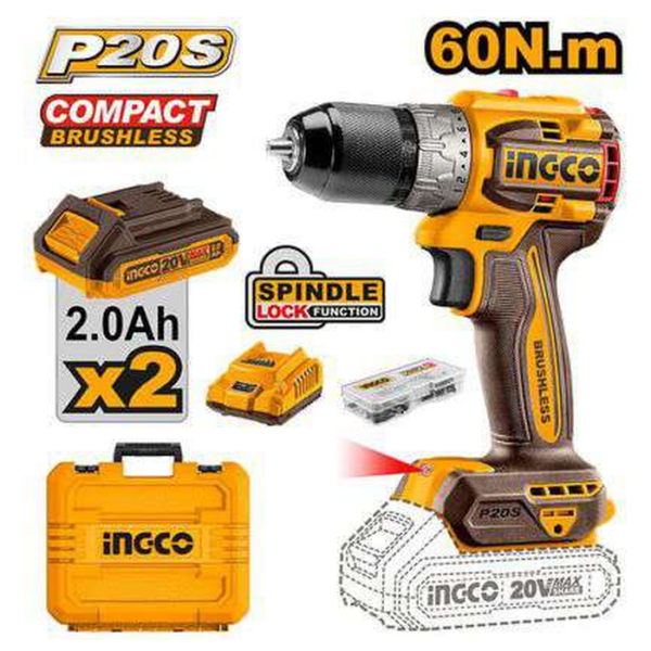 Brushless Cordless Drill INGCO