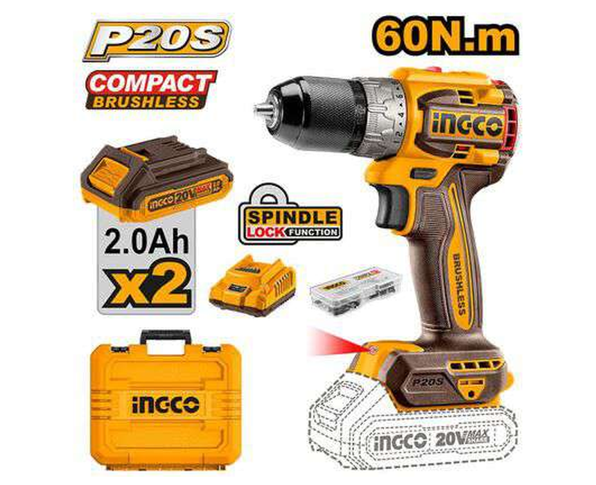 03_brushless_cordless_drill Brushless Cordless Drill INGCO - Image 1