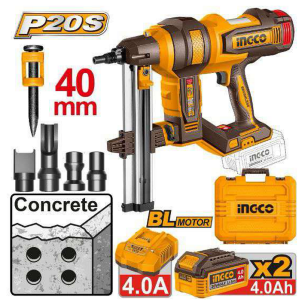 Brushless Concrete Nailer INGCO