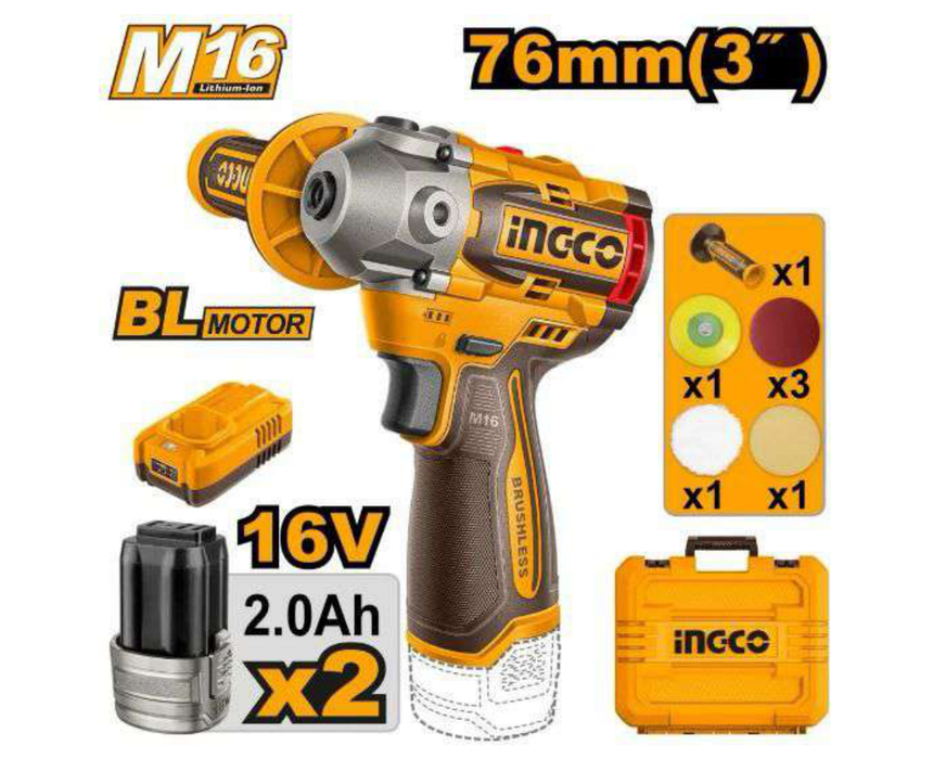 06_cordless_polisher_76mm Cordless Polisher 76mm INGCO - Image 1