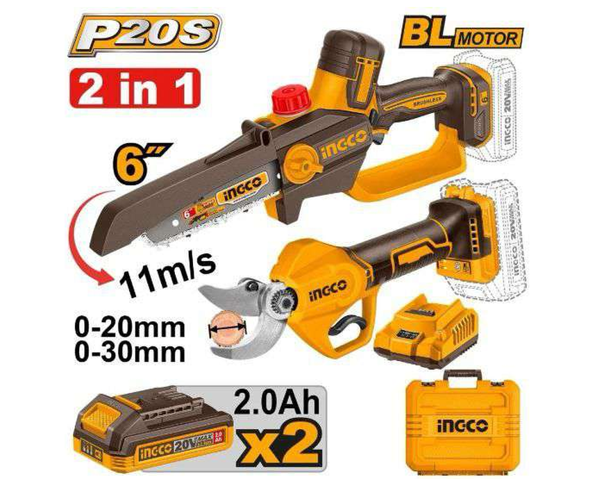 06_cordless_pruner_shear_combo_kit Cordless Pruner Shear Kit INGCO - Image 1