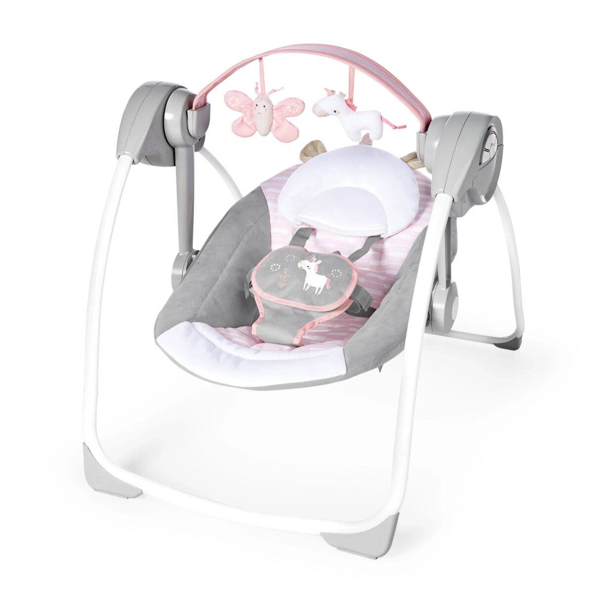 074451122024_11bf6714-83ef-44f5-8fd9-38fb63968cf6 Comfort 2 Go Compact Portable Baby Swing, Flora the Unicorn