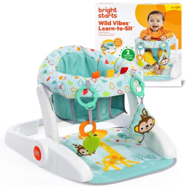 Learn-to-Sit 2-Position Baby Floor Seat with Toys