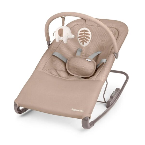 Nestle Vibrating Rocker, Lightweight Foldable Infant Seat with Breathable Fabric