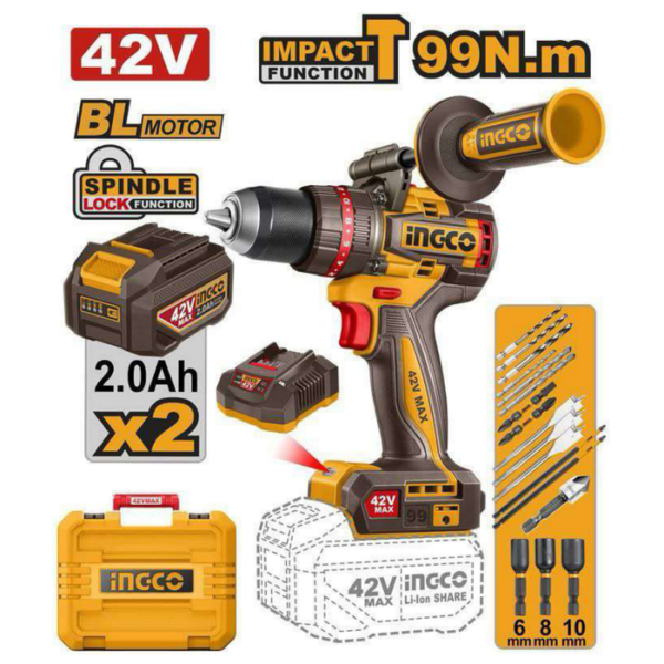 Brushless Impact Drill INGCO