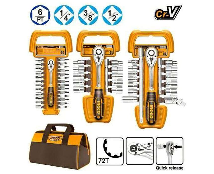 08_three_size_socket_set Three Size Socket Set INGCO - Image 1