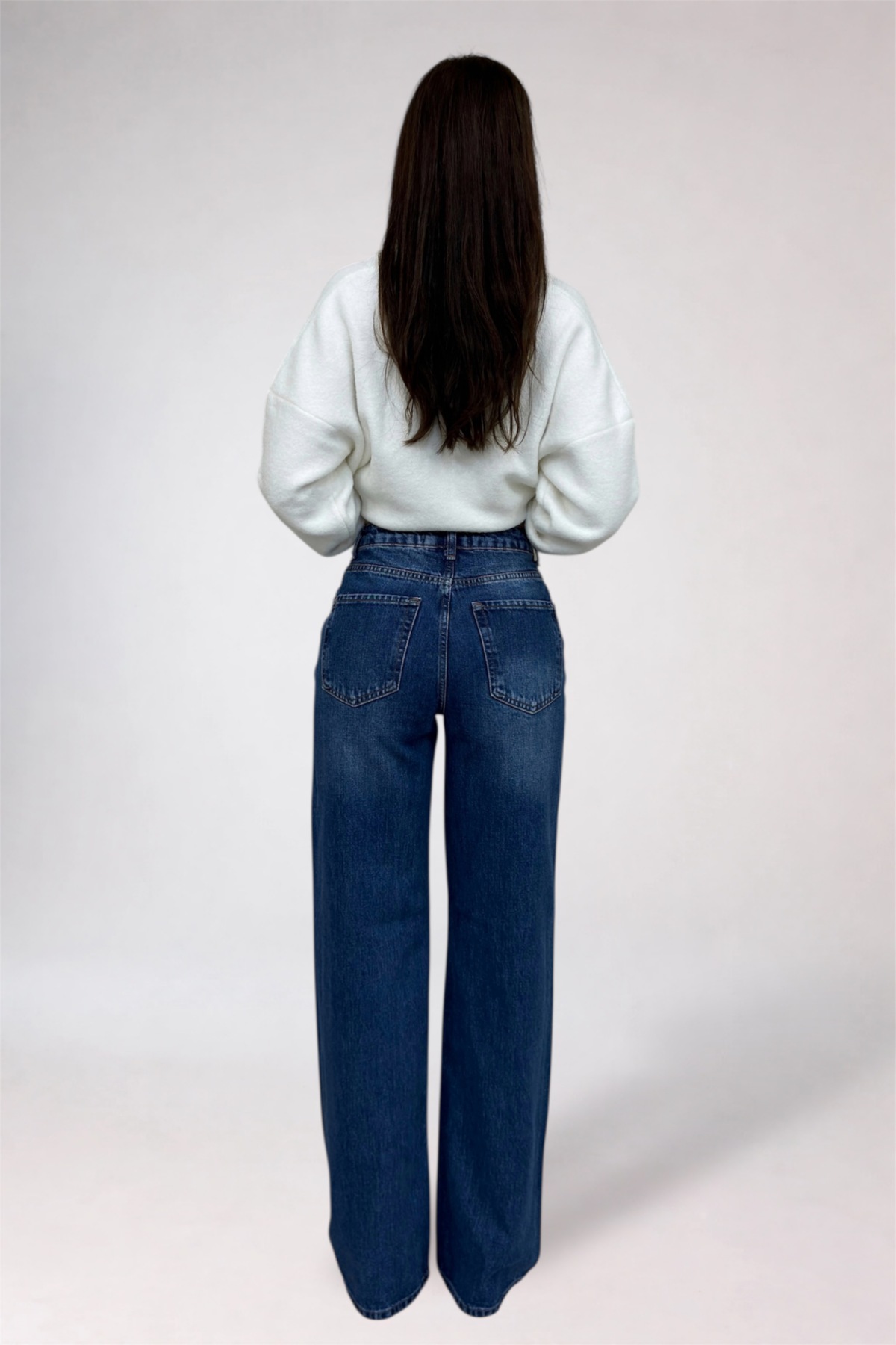 Embroidered Jeans in Blue - Image 