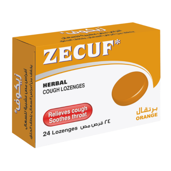 Zecuf Herbal Cough Lozenges Orange Flavor Natural Relief