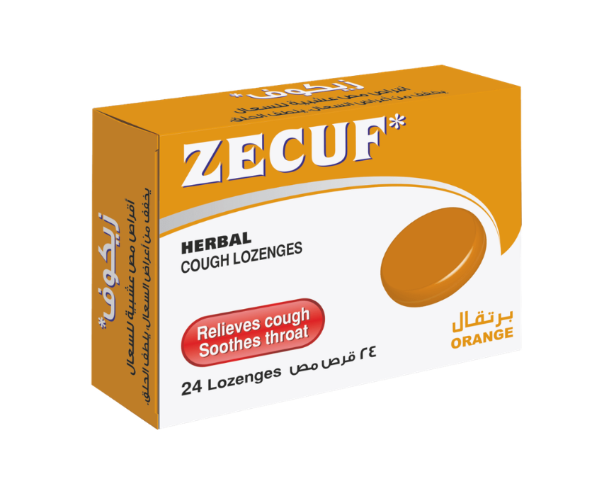 1 Zecuf Herbal Cough Lozenges Orange Flavor Natural Relief - Image 1