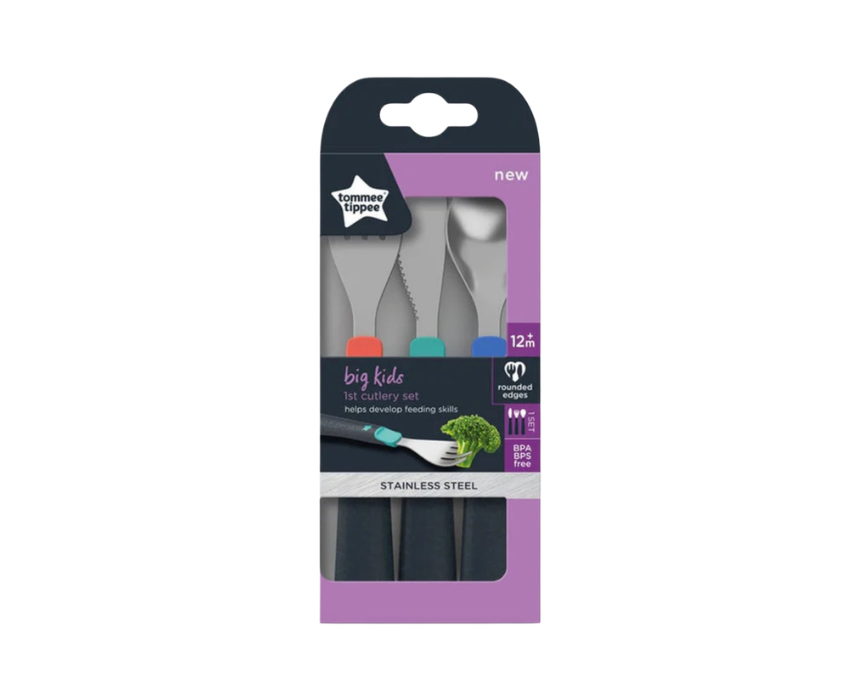 1 Tommee Tippee Big Kids First Cutlery Set - Image 1