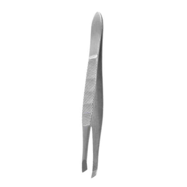 Personalized Silver Tweezers Set With Slanted And Pointed Tips Stainless Steel