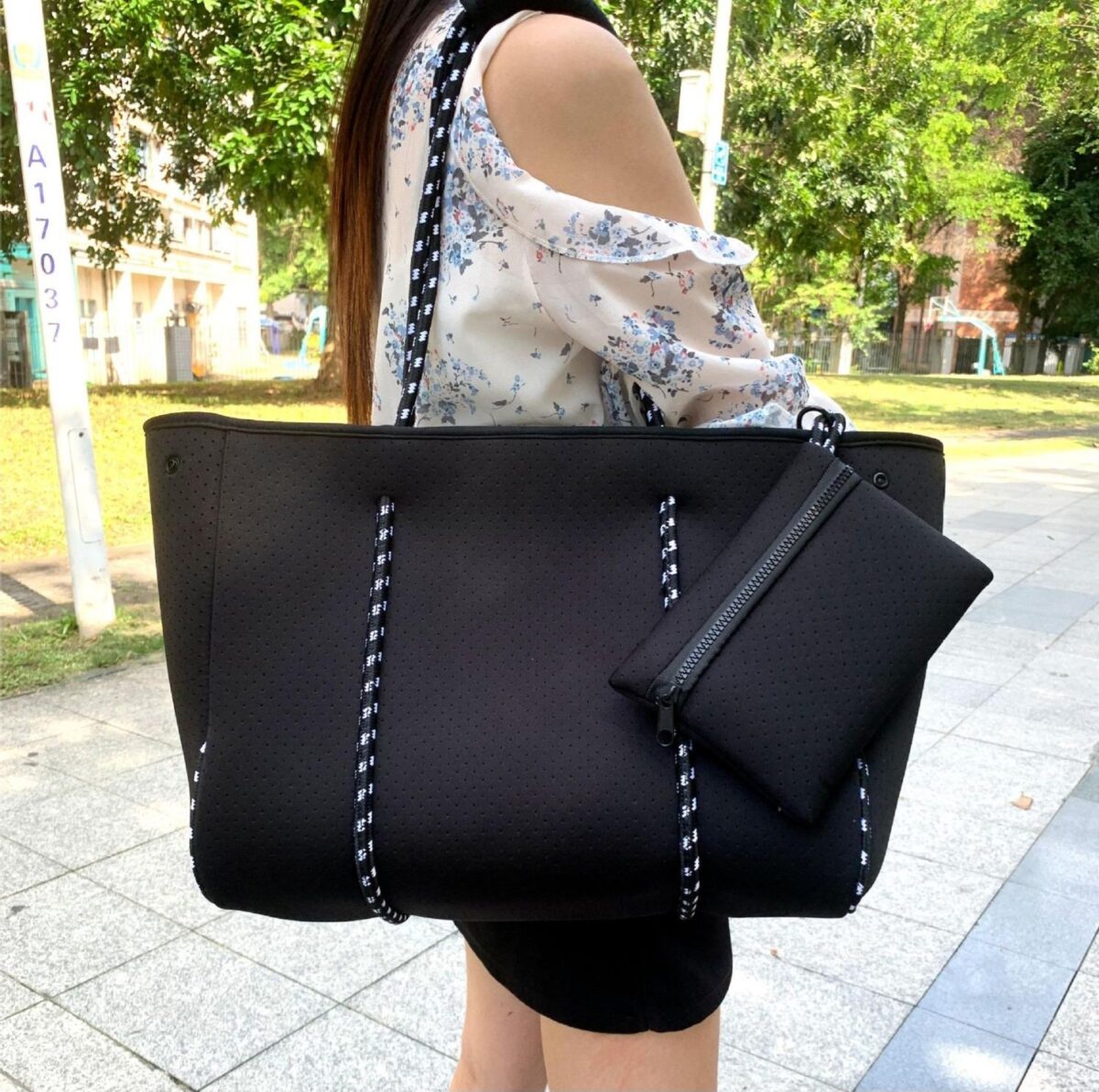 1000733209 Cosmic Tote Bag: Black