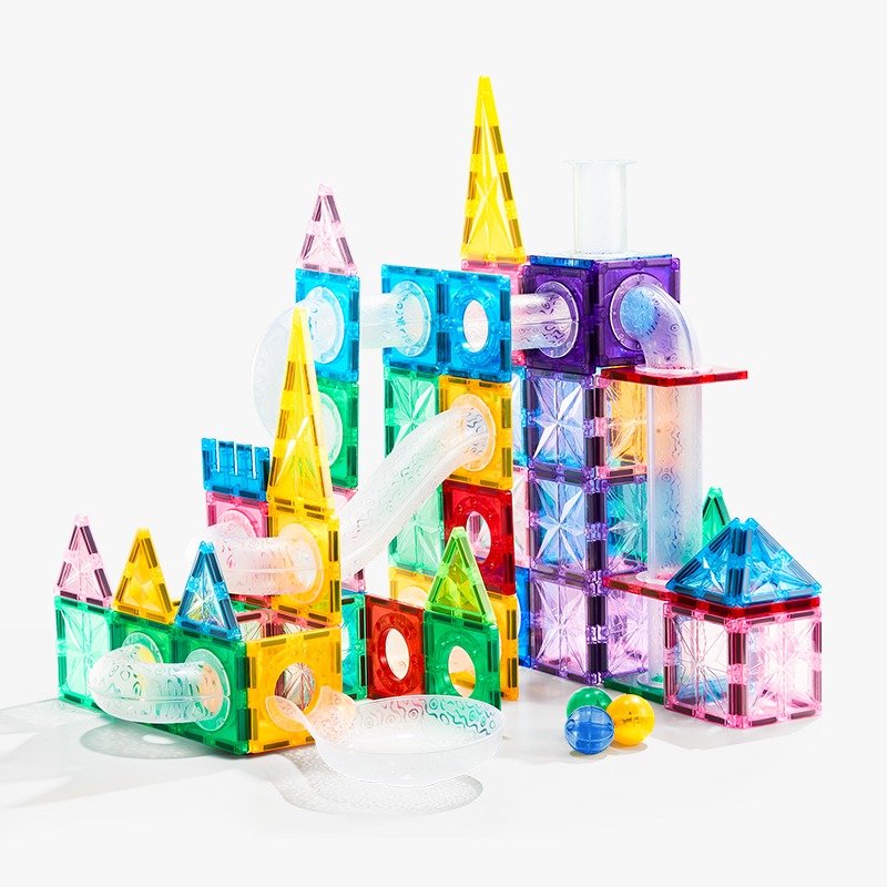 1000865527 Pipes Magnetic Tiles - Colorful (100 PCS)