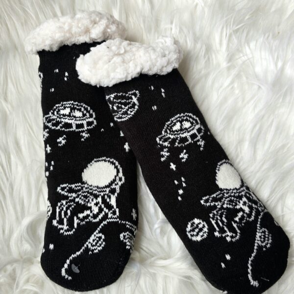 Home Socks: (kids) black Astronaut