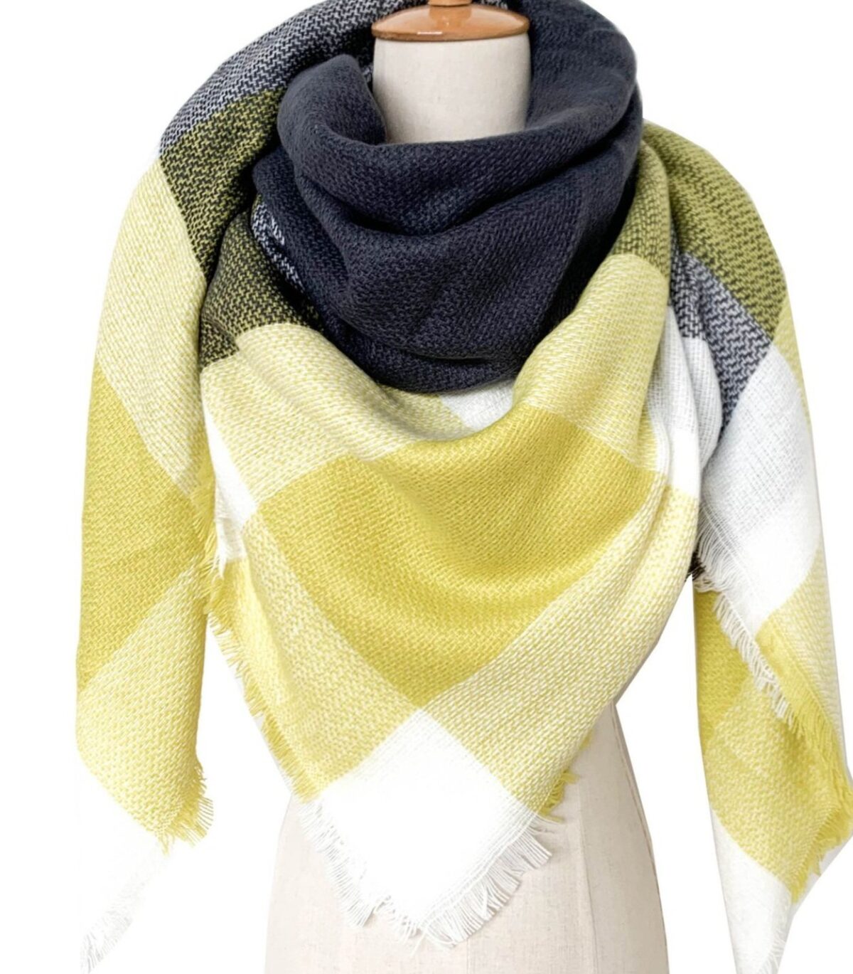 1000945697 Square Scarf: Yellow touch
