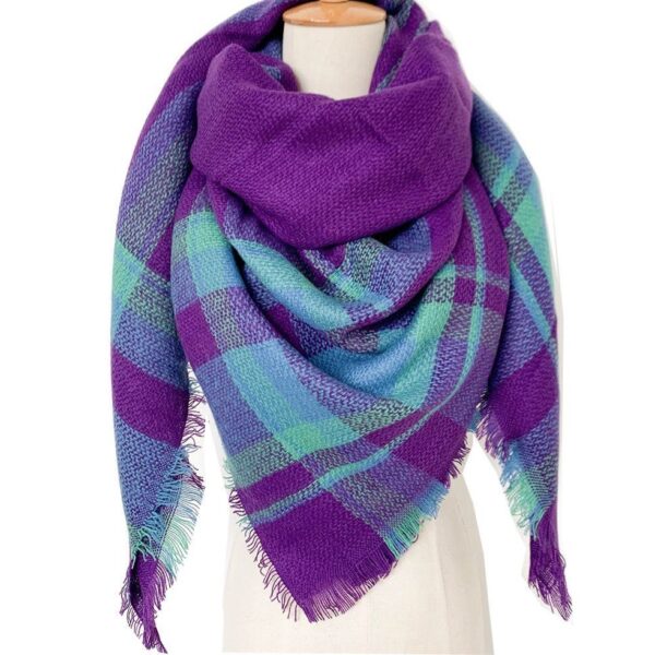 B. Square Scarf: Turquoise purple