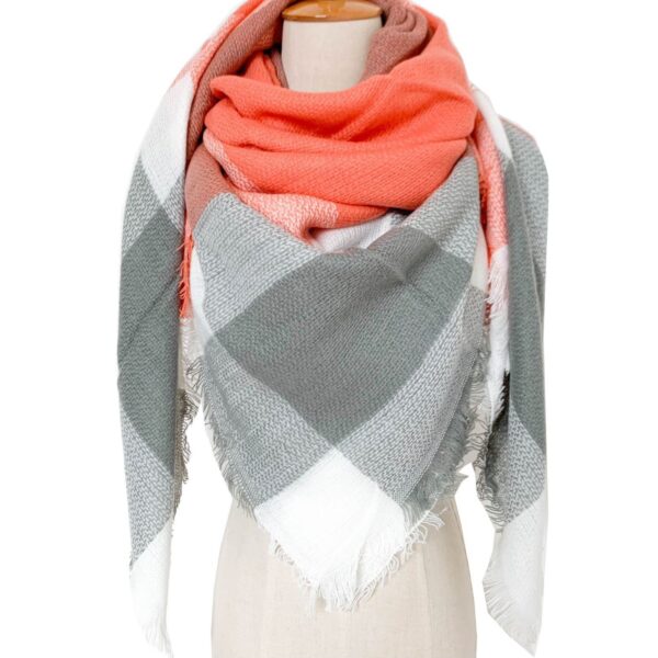 B. Square Scarf: Greyish Melon