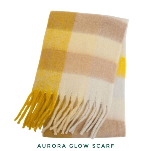 A. Fringed Scarf: Aurora Glow