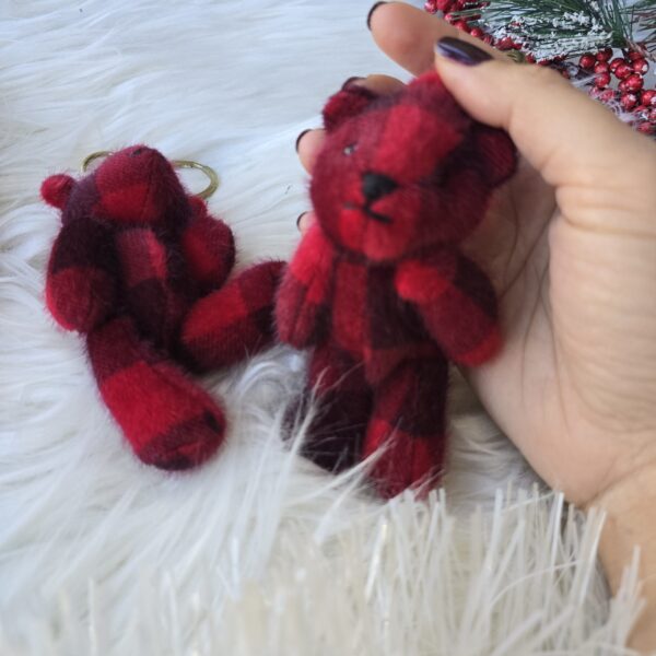Bag Charms: Plaid teddy