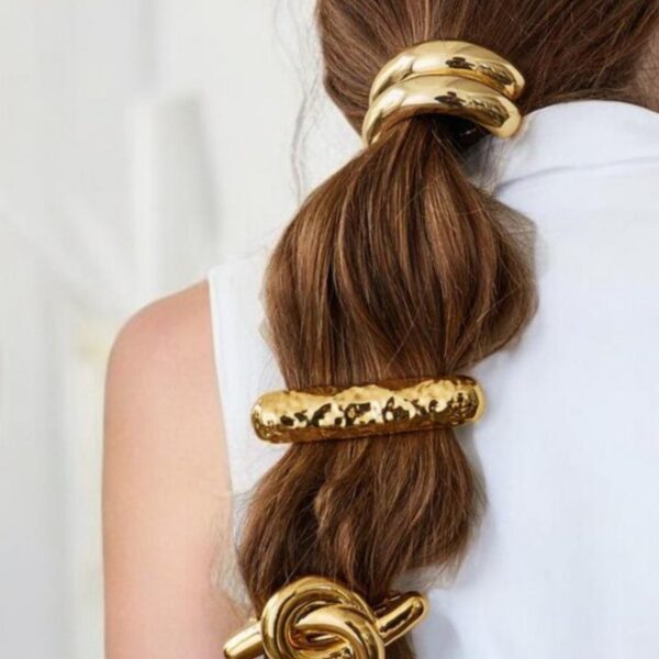 Chunky Metallic Hair Accessories