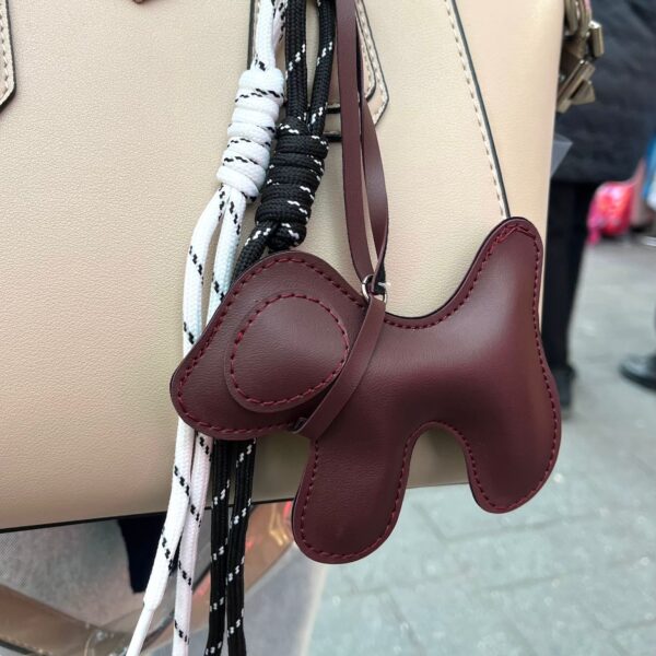 A. Bag Charms: Burgundy Puppy