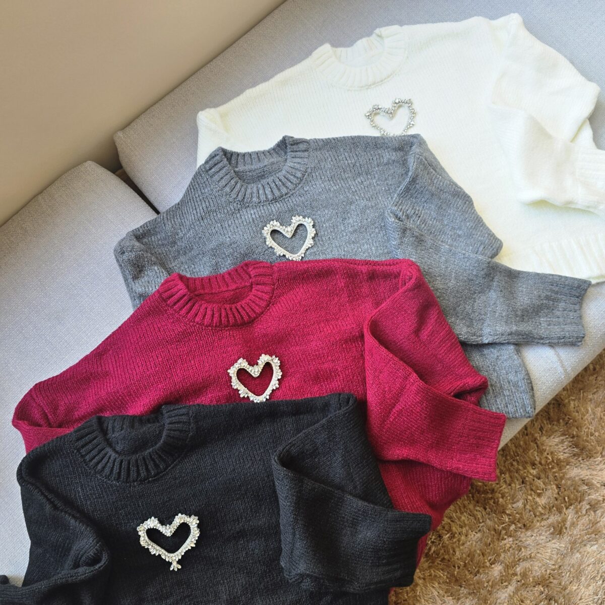 A. Sparkling Heart Sweaters