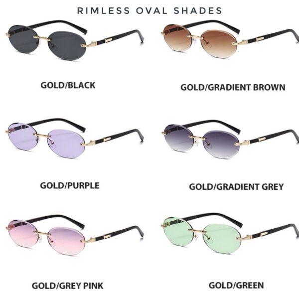 A. Rimless Oval Shades