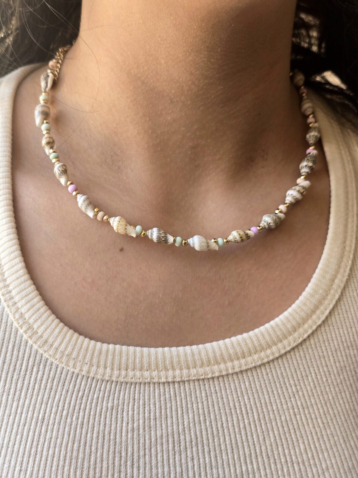 1001501796-scaled-1 A. Mini Shells Necklace: Pastel
