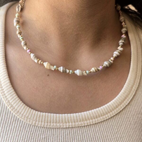 A. Mini Shells Necklace: Pastel