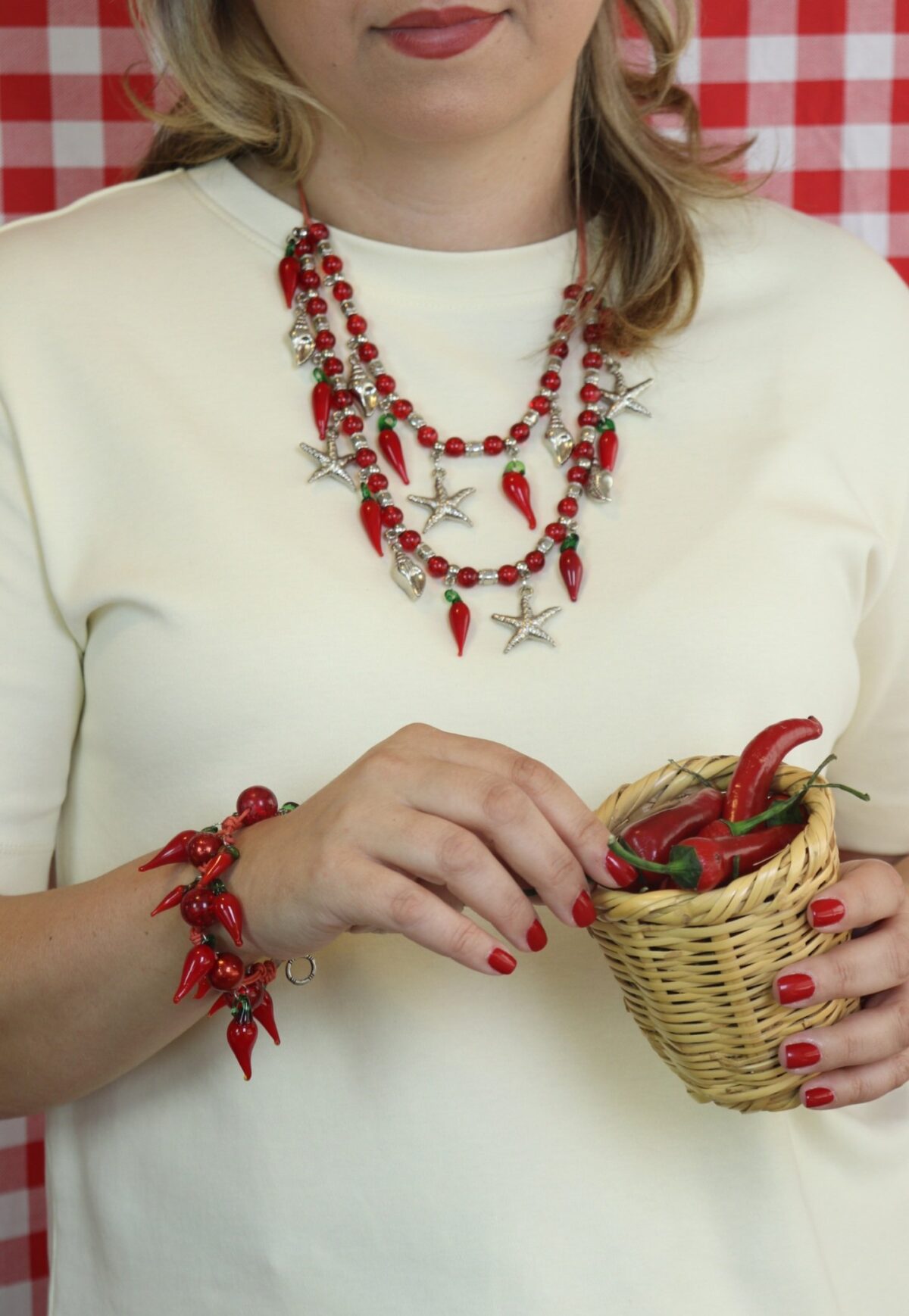A. Chili Pepper Collection: Double Layer Necklace