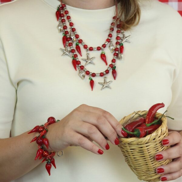 A. Chili Pepper Collection: Double Layer Necklace