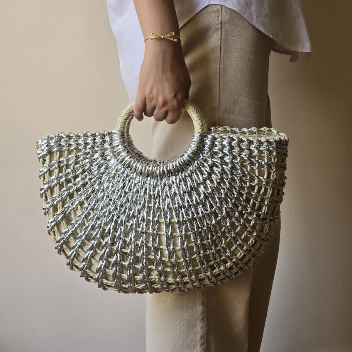 1001586501-scaled-1 Metallic Woven Bag: Silver