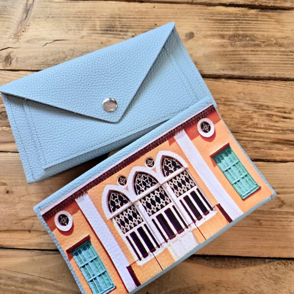 3al Lebnene" Premium Wallets: Traditional windows Blue