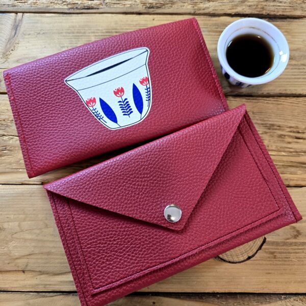 z. 3al Lebnene Premium Wallets: Cherry Red Chaffé